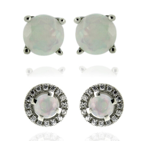 2er Set Welo-Opal-Silberohrringe