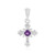 Zilveren hanger met een amethist