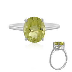 Bague en argent et Quartz citron