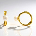 Orecchini in argento con Perla d'Acqua Dolce Bianca (Joias do Paraíso)