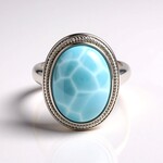 Anello in argento con Larimar