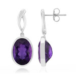 Pendientes en plata con Amatista de Zambia