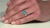 Anillo en plata con Topacio de Paraíba