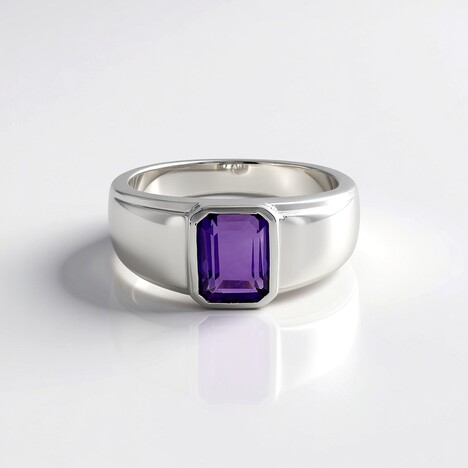 Anello in argento con Ametista Zambiana