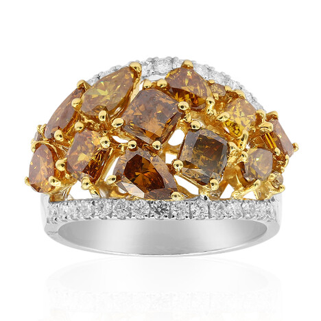 Gouden ring met SI2 Oranje Diamanten (CIRARI)