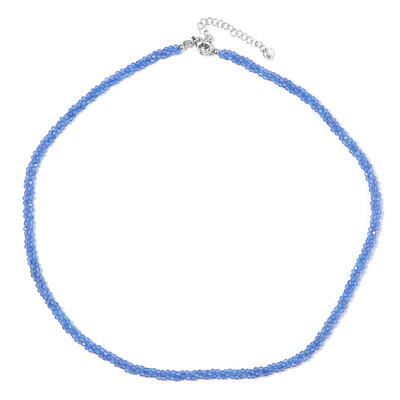 Blauer Onyx-Silberhalskette