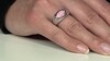 Zilveren ring met een roze opaal (de Melo Essence)