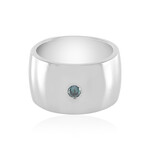 Blauer I3 Brillant-Messingring (Juwelo Style)