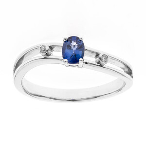 Blauer Ceylon-Saphir-Goldring (CIRARI)