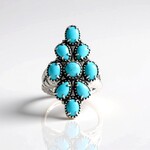 Anello in argento con Turchese Sleeping Beauty (Desert Chic)