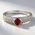 Anello in argento con Granato Mozambico