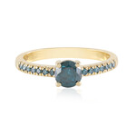 Gouden ring met een I2 Blauwe Diamant