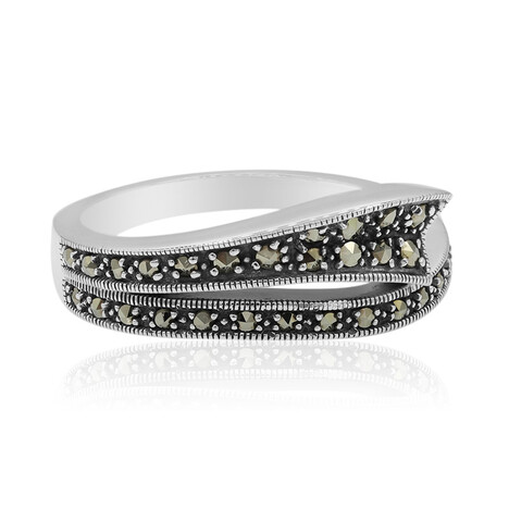 Anello in argento con Marcassite