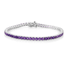 Zambian Amethyst Silver Bracelet