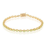 Brazalete en plata con Peridoto de Birmania