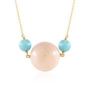 Pinkfarbener Opal-Silbercollier (de Melo Essence)