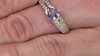 Anillo en oro con Tanzanita rosa sin calentar
