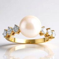 Bague en argent et Perle d'Akoya (TPC)