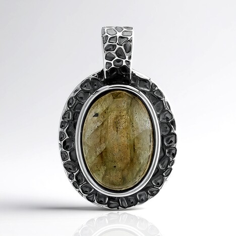 Pendentif en argent et Labradorite
