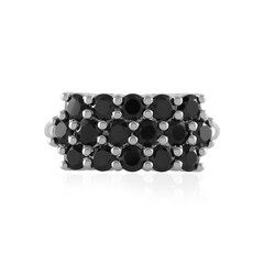 Bague en argent et Spinelle noir