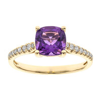 Gouden ring met een amethist