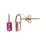 10K AAA Mozambique Ruby Gold Earrings