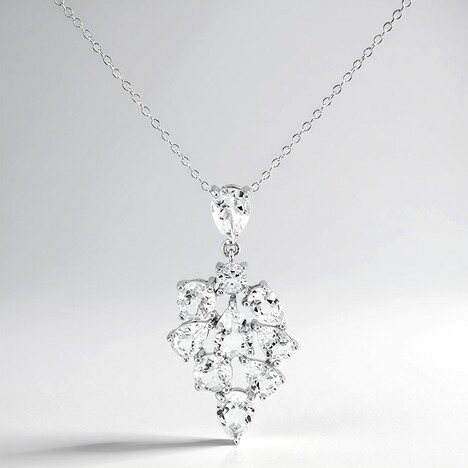 Collana in argento con Topazio Bianco