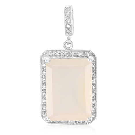 Ciondolo in argento con Calcedonio Rosa