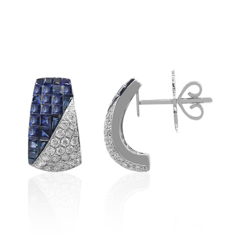 Blauer Saphir-Goldohrringe (Estée Collection)