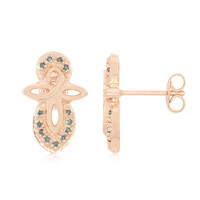 Zilveren oorbellen met Fancy diamanten