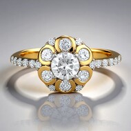 Anillo en oro con Diamante SI1 (G) (Annette)