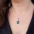 Collana in oro con Topazio Blu Londra