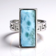Bague en argent et Larimar