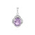 Rose de France Amethyst Silver Pendant