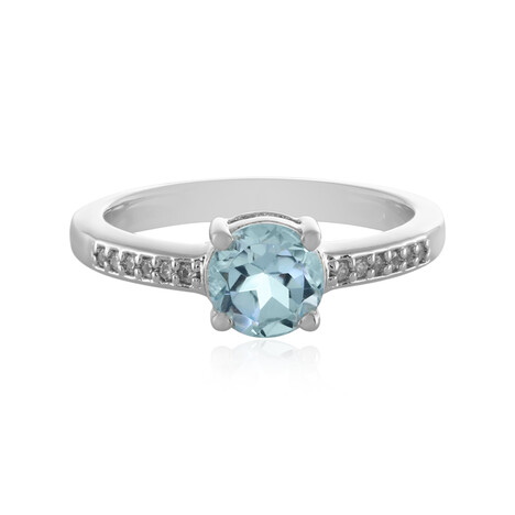 Himmelblauer Topas-Silberring