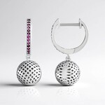 Orecchini in argento con Rodolite (Ornaments by de Melo)