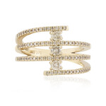 I2 Schokoladen-Brillant-Goldring (SUHANA)