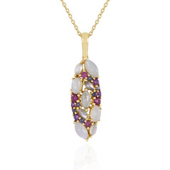 Collana in argento con Pietra di Luna Bianca