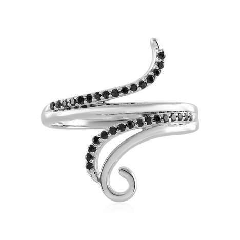 Schwarzer Spinell-Silberring