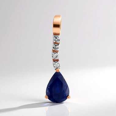 9K Kanchanaburi Sapphire Gold Pendant