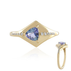 9K Unheated Tanzanite Gold Ring