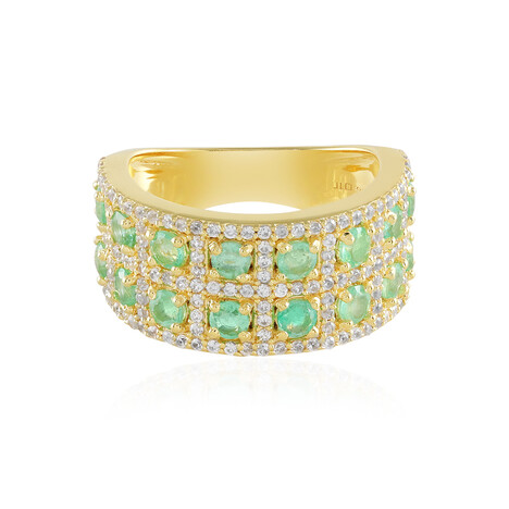 Russischer Smaragd-Silberring