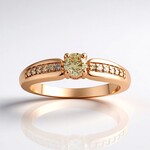 Anello in oro con Diamante Rose de France VS1 di Argyle (Annette)