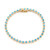 Neonblauer Apatit-Silberarmband