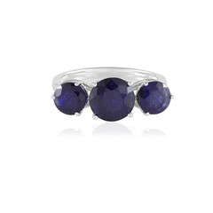 Zilveren ring met een Madagaskar Blauwe Saffier (de Melo Essence)