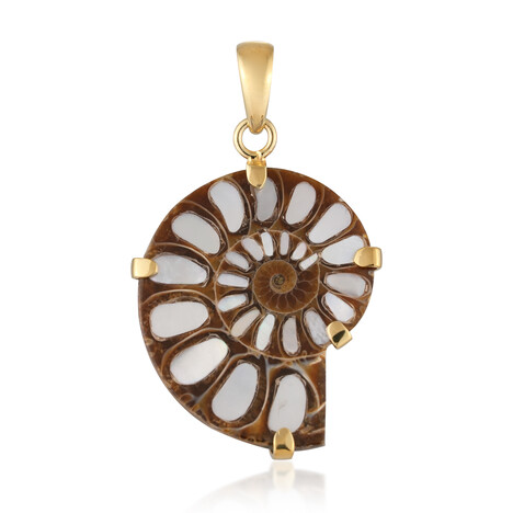 Ciondolo in argento con Ammonite (Bali Barong)