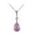 Purpurfarbener Pastell-Quarz-Silberhalskette