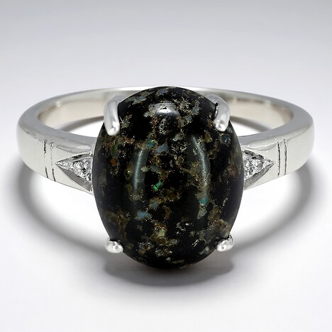Anello in argento con Opale Leopardo