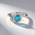 Anello in argento con Topazio Paraiba