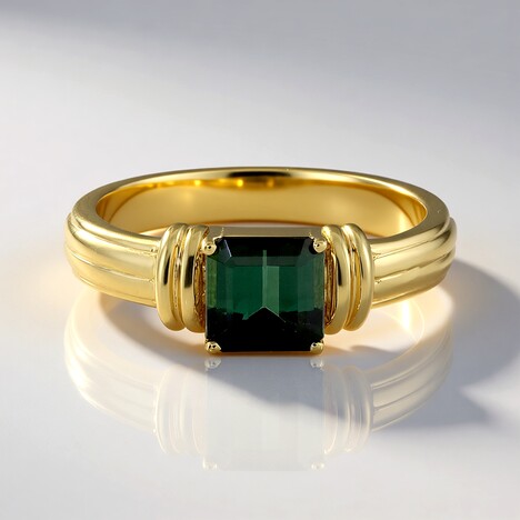 Anello in argento con Tormalina Verde di Benedito (Adela Silber)